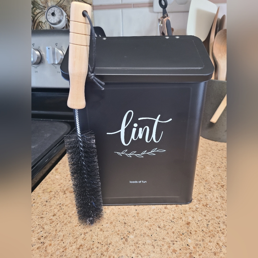 ***DONATED*** Black Lint Bin with Brush
